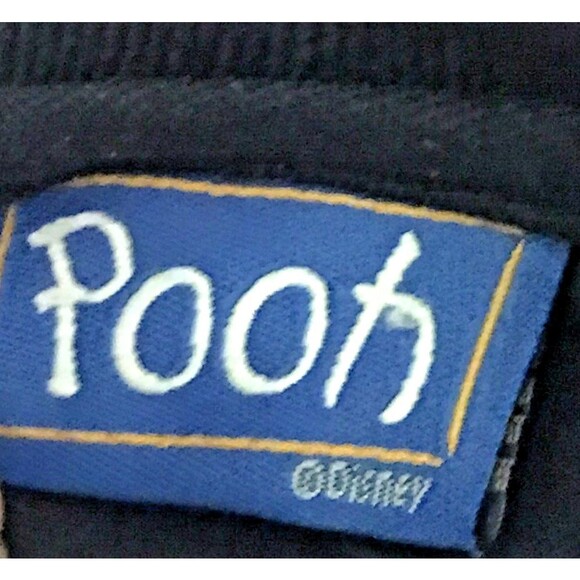 Vintage Winnie The Pooh Disney Polo Shirt Sleeveless Navy Women's L 100% Cotton - Picture 8 of 8